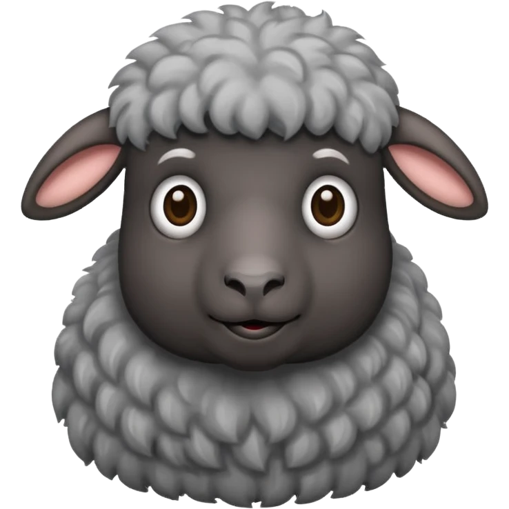 Oveja negra con canas emoji