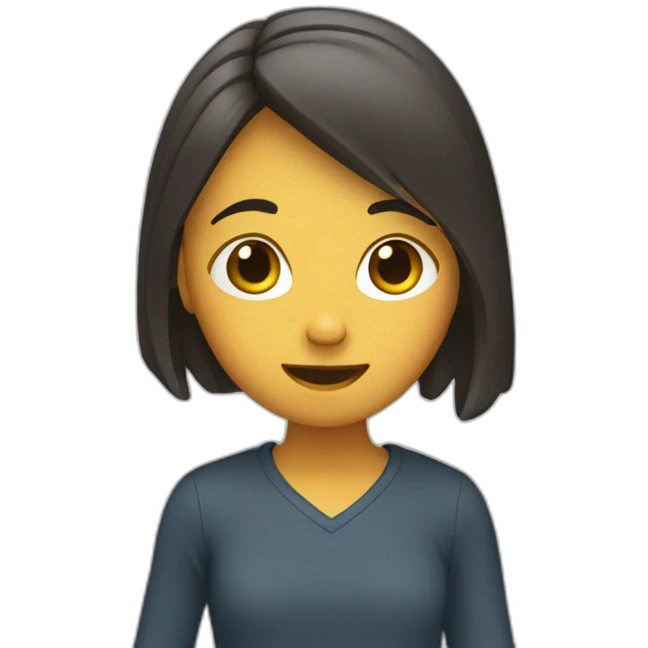 Une fille qui dab emoji