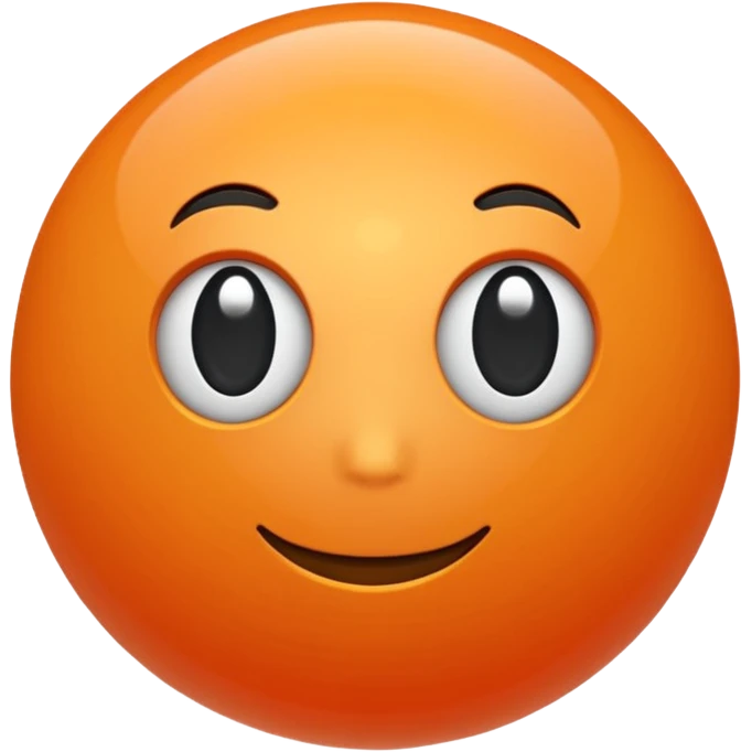 bright orange sphere emoji