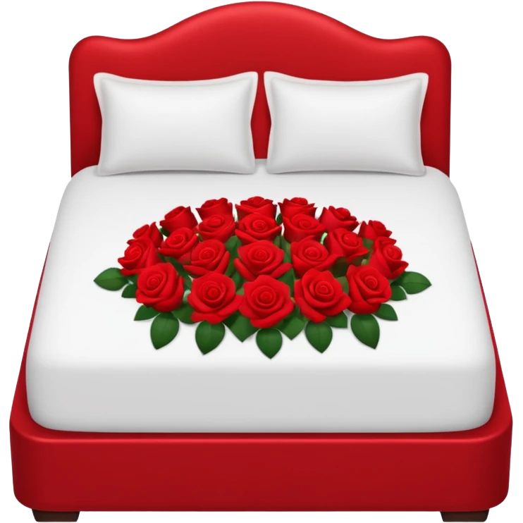 mini roses on hotel bed emoji