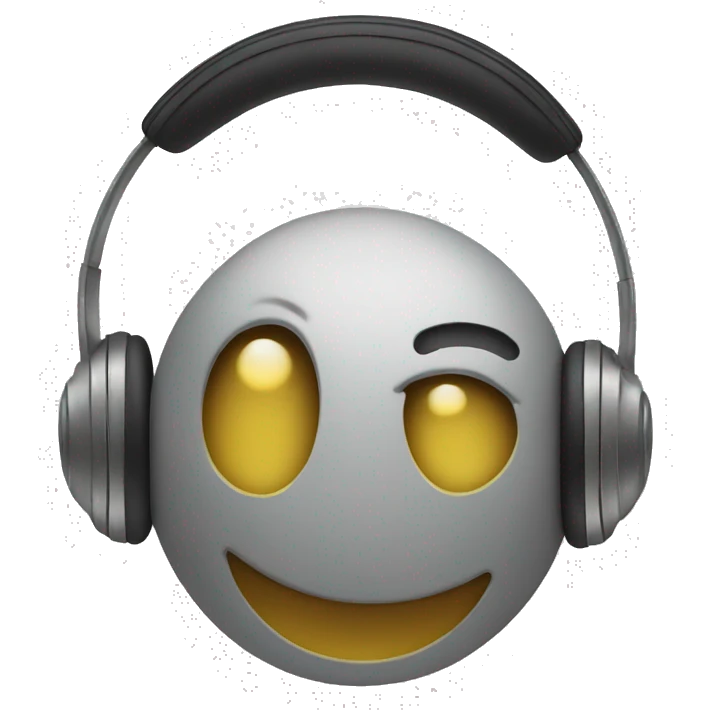 smiley face with headphones emoji