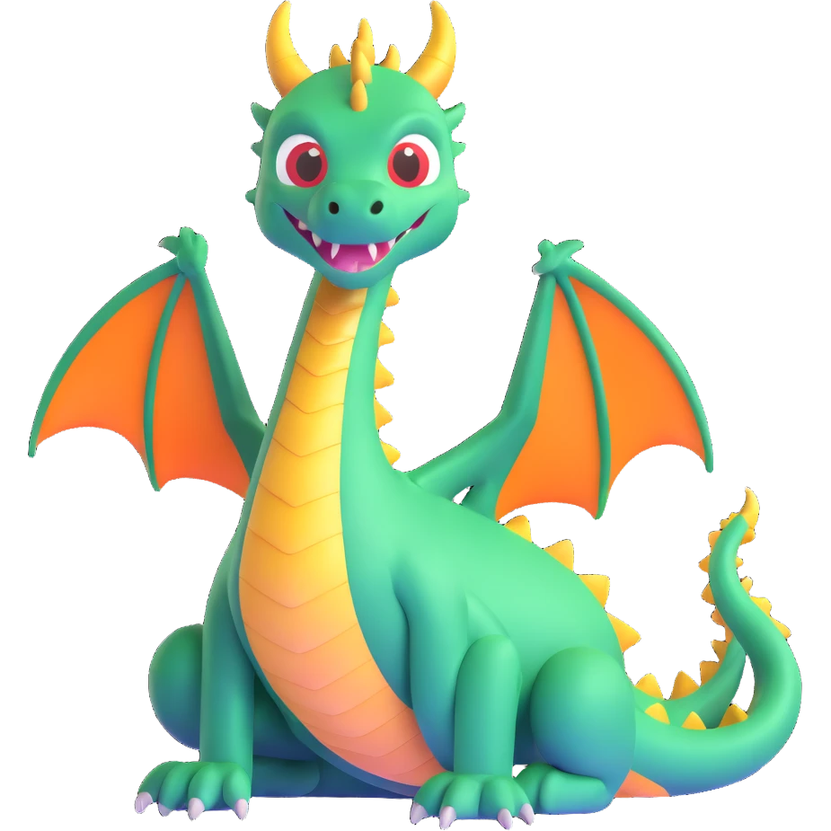 shiny and playful dragon emoji