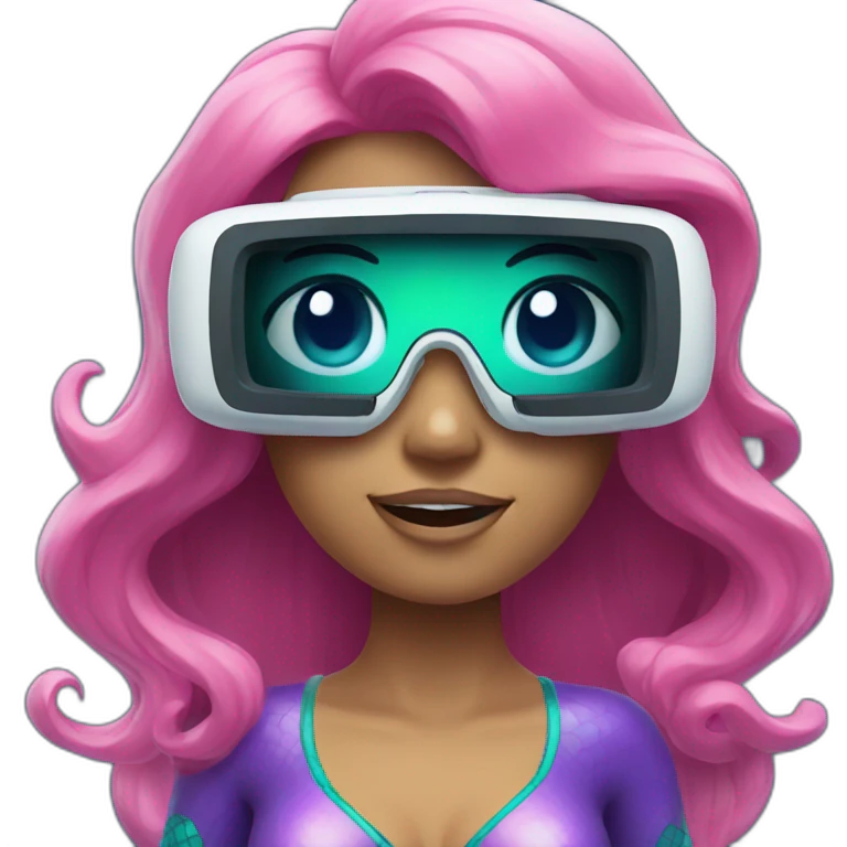mermaid in vr headset emoji