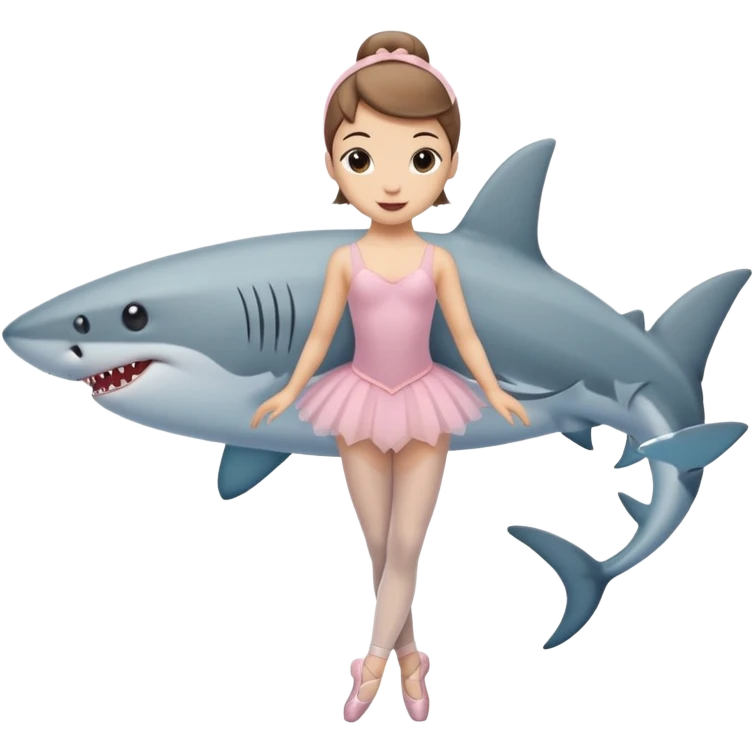 Ballerina shark emoji