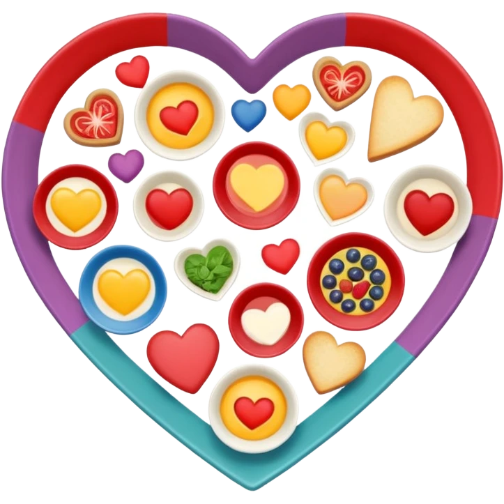Make other dishes as hearts emoji