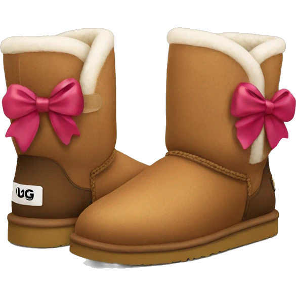 brown ugg with bows emoji