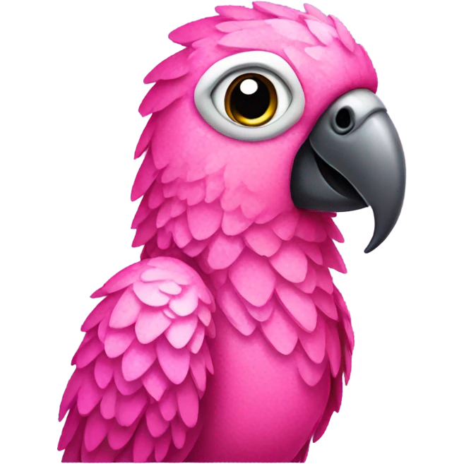 Pink sparkly parrot  emoji