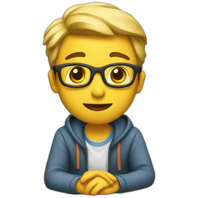 sitting in college class emoji