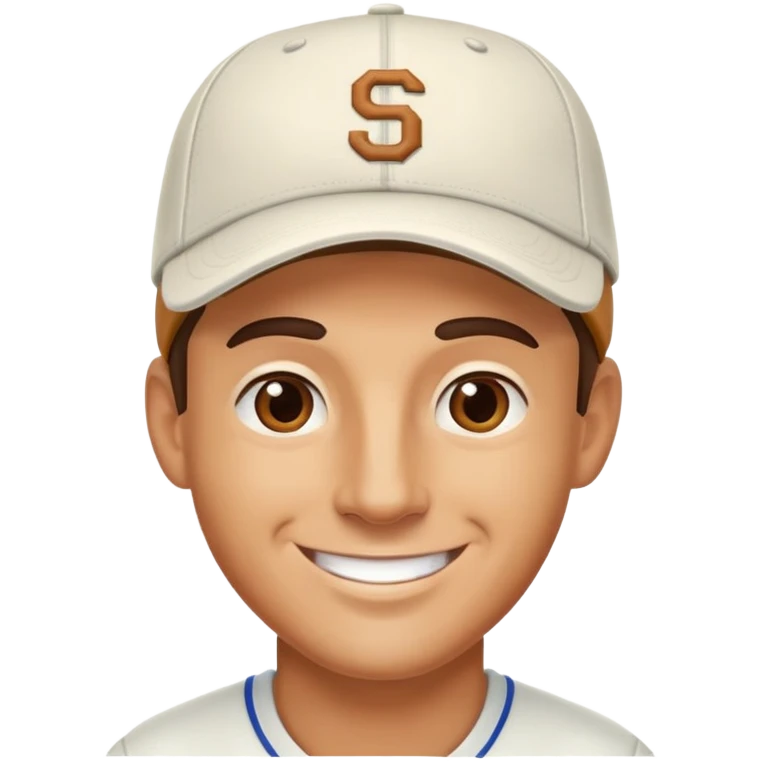 smiling man in baseball cap emoji