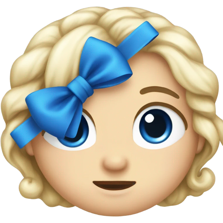 Blue bow  emoji