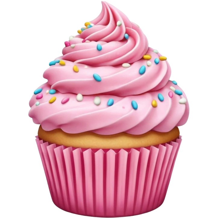 Cupcake with pink icing emoji