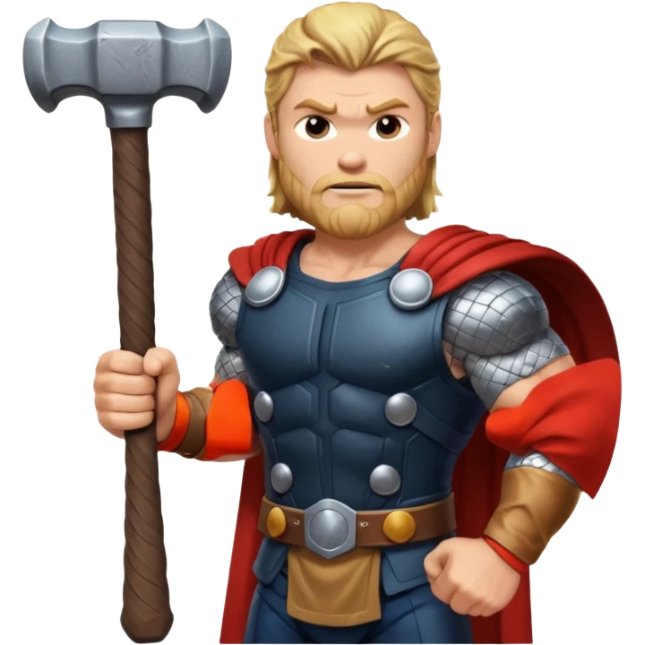 Thor emoji with hammer emoji