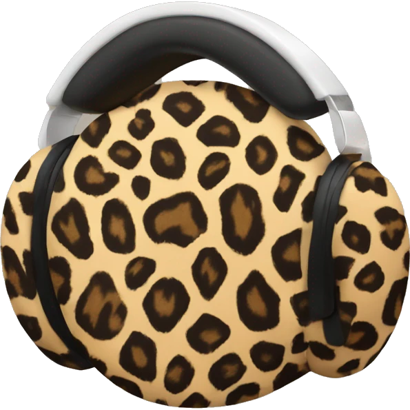 leopard print earmuffs  emoji