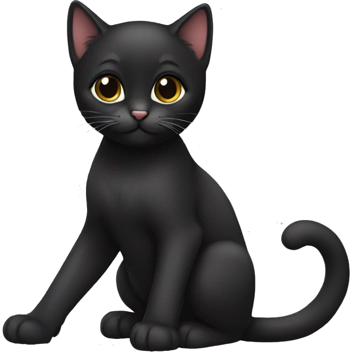 cute baby black cat emoji