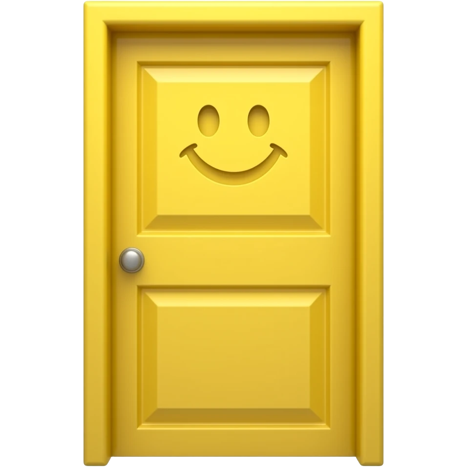 Happy yellow hotel door emoji