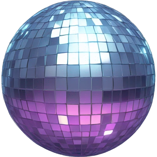 2d little minimalistic disco ball emoji