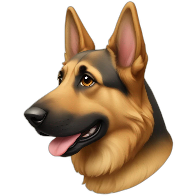 german sheppard drive a emoji