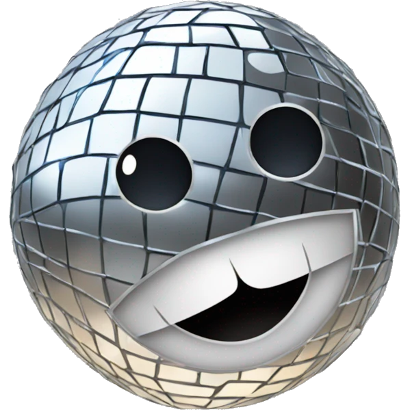 Disco ball kisses emoji