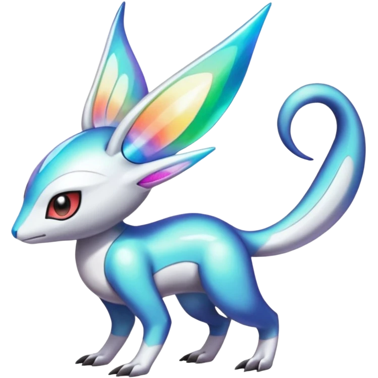 Shiny Colorful Vernid-Trico-Meloetta-Latias-Koraidon-Peppercat-Protogen-Pokémon-Digimon-Fakémon-fusion-hybrid-creature emoji
