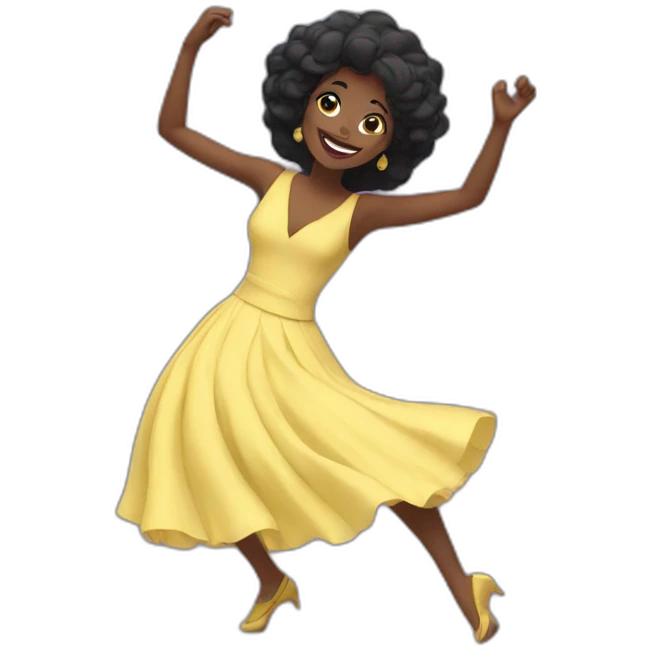 Una negrita bailando emoji