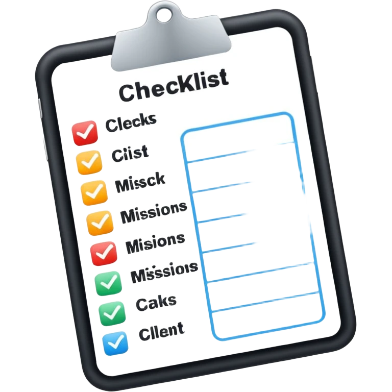 task to do or missions regarding a job role 📋✅ emoji
