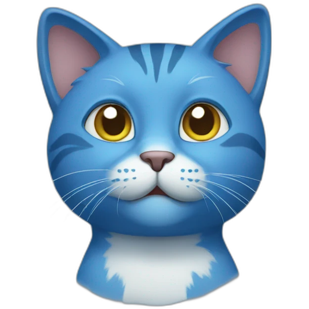 Blue cat emoji