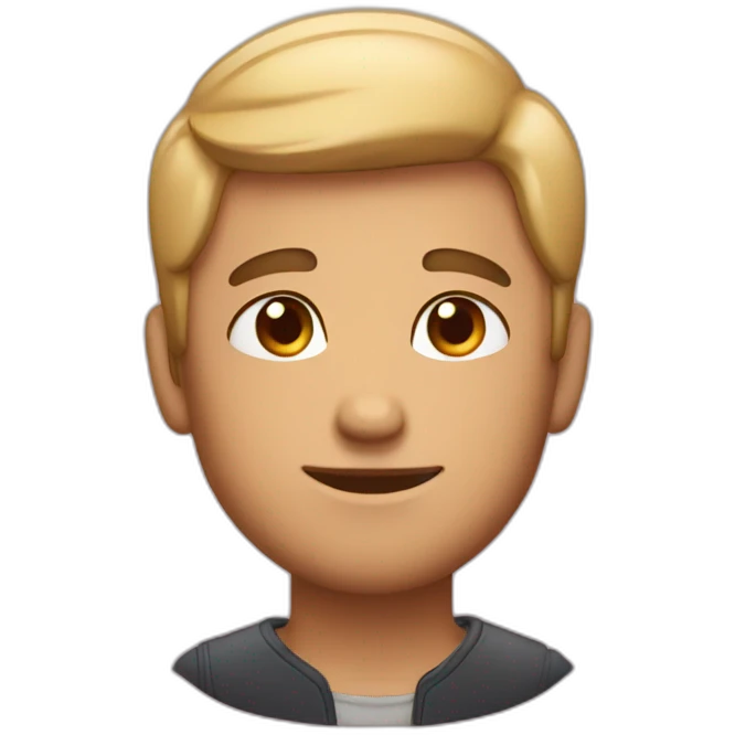 Blushing gay man emoji