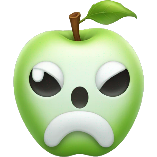 Ghost with apple emoji