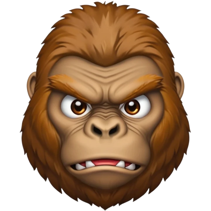 A gorilla angry face with realstick emoji