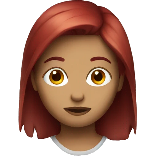 Dark red hair emoji