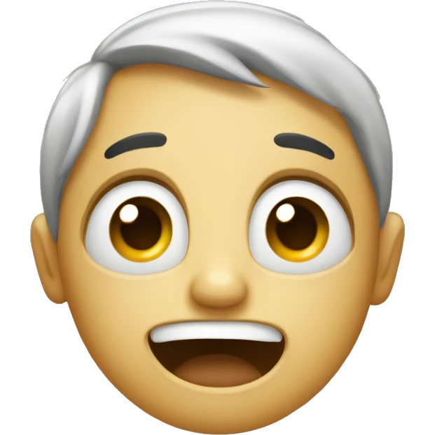 Happy on the outside crying on the inside. emoji