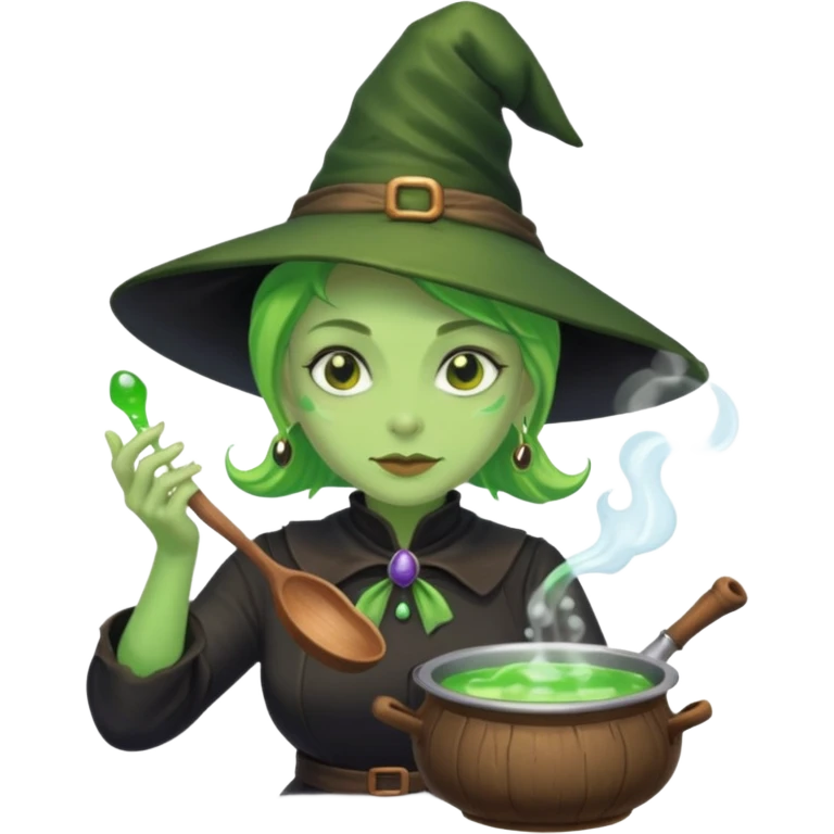 green witch cooking potion emoji