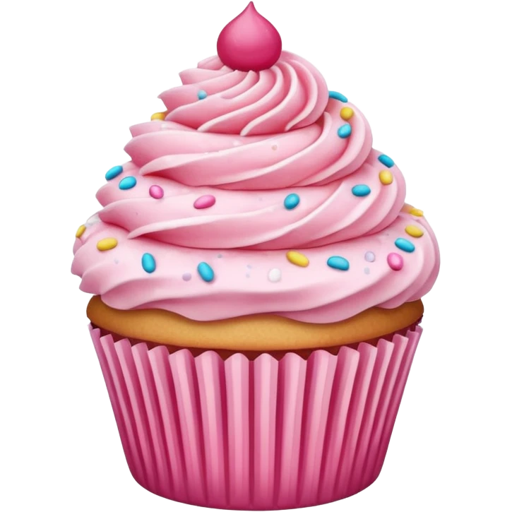 Cupcake with pink icing emoji