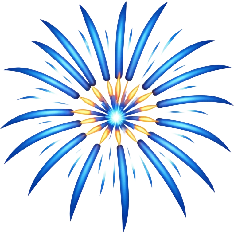 blue firework emoji