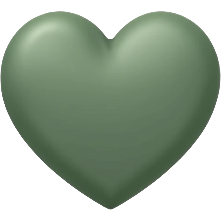 Sage green heart  emoji