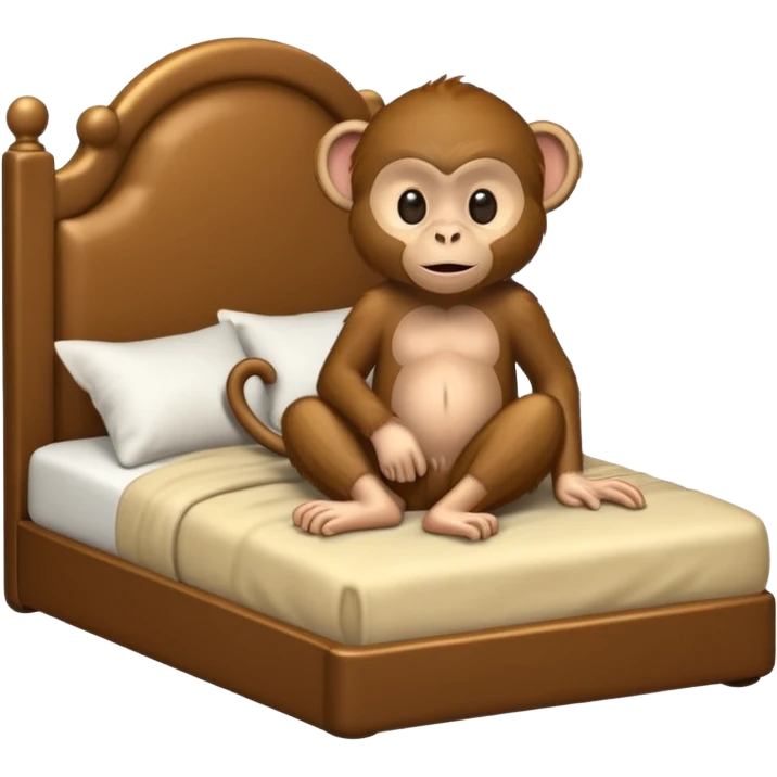 Monkey in bed emoji