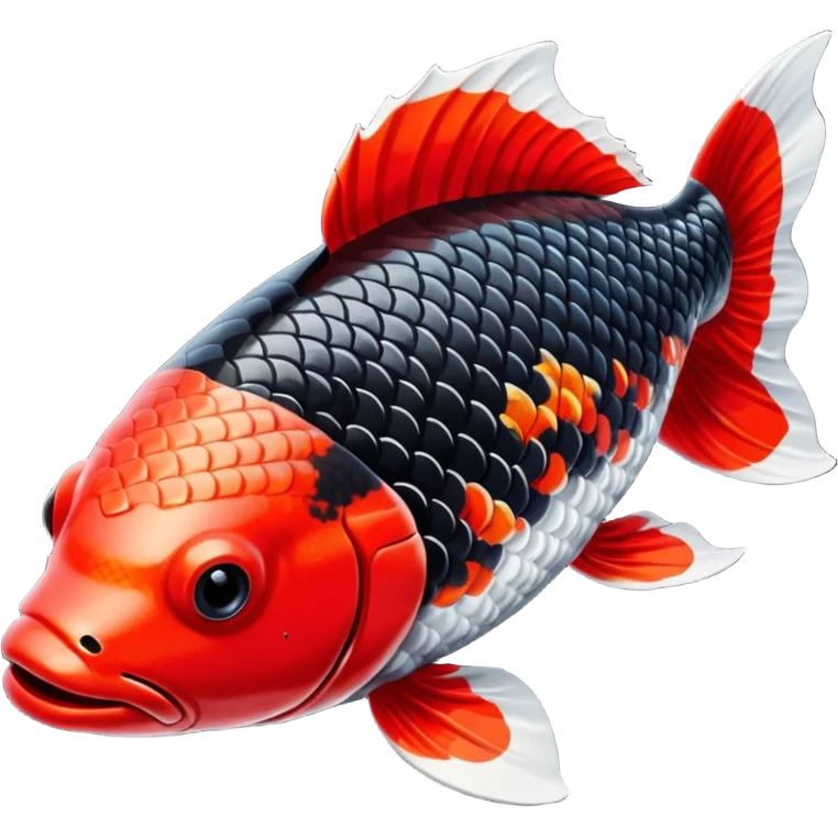 black red Koi fish emoji
