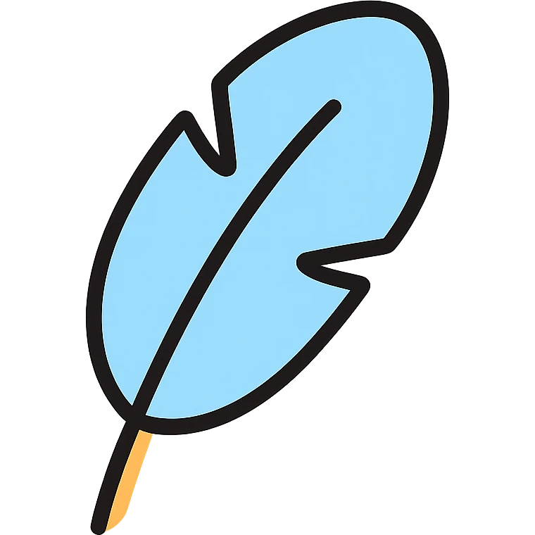 a small feather that describes the word tenderness emoji