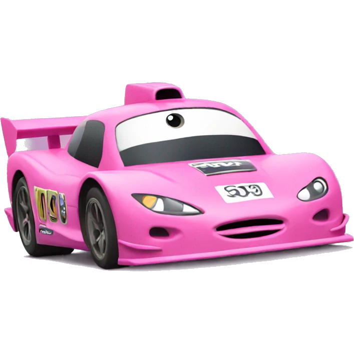 Pink race car emoji