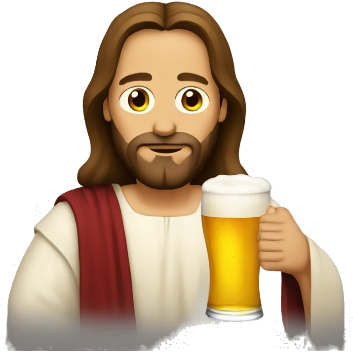 jesus christ drinking a beer emoji