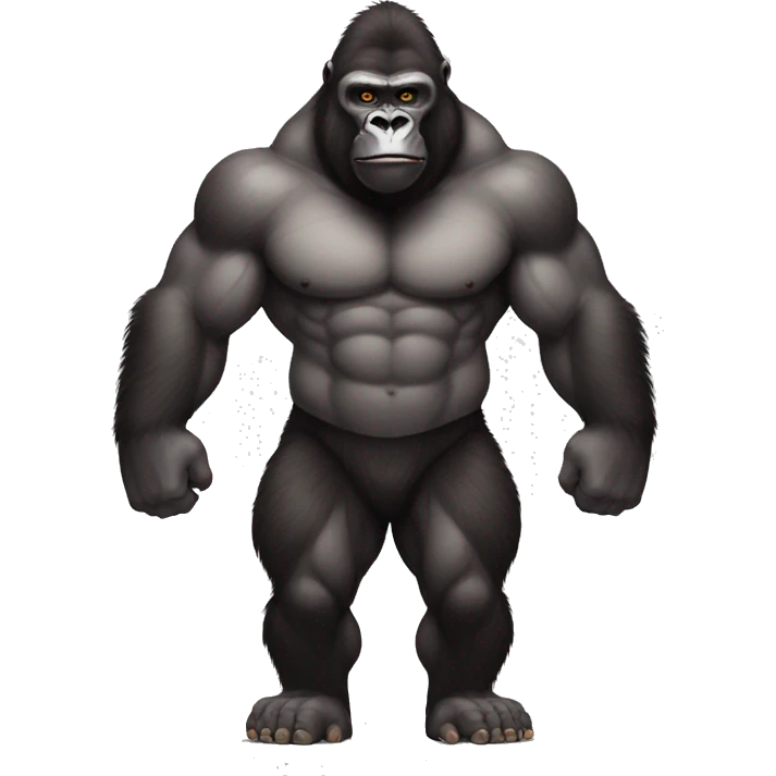Buff Gorilla woth human body emoji