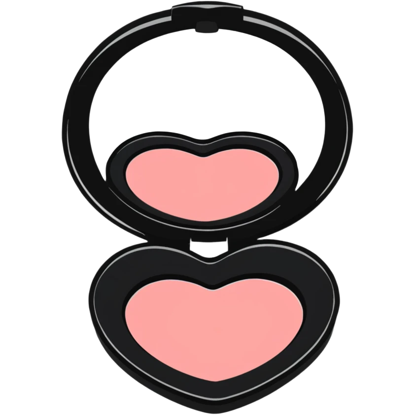 Heart-shaped blusher compact makeup emoji