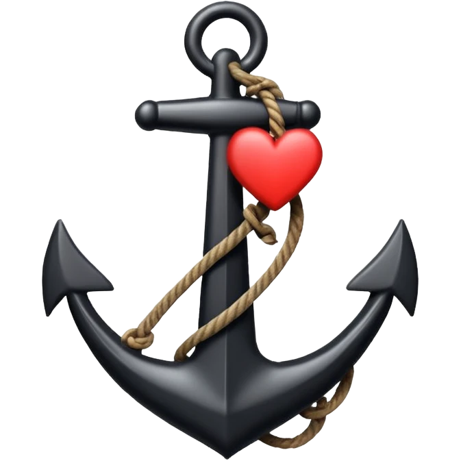 Je veux un emoji encre dans ce style là : ⚓ je veux qu’il représente l’amour sentimentale et attachant vers une personne  emoji