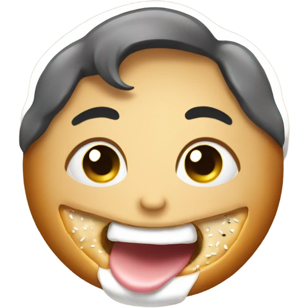 Me eating bagel  emoji