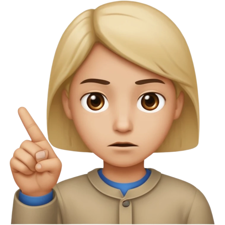 Emoji pointing behind itself with an unamused face emoji