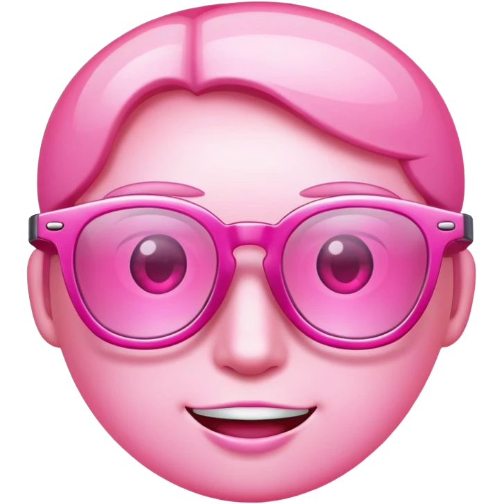 Pink glasses emoji