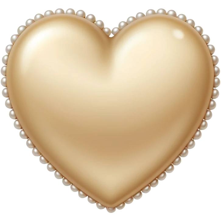 beige heart with pearls emoji