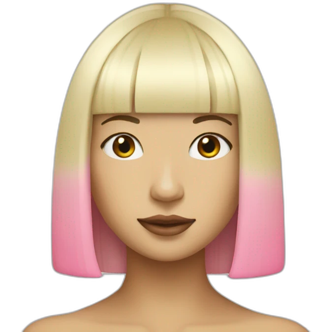 Sia-blond-pink-hair emoji
