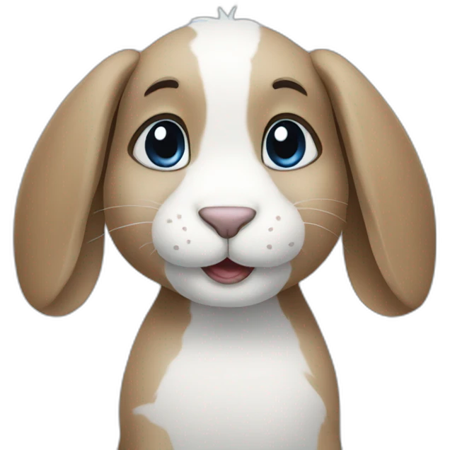 face bleu rabbit emoji
