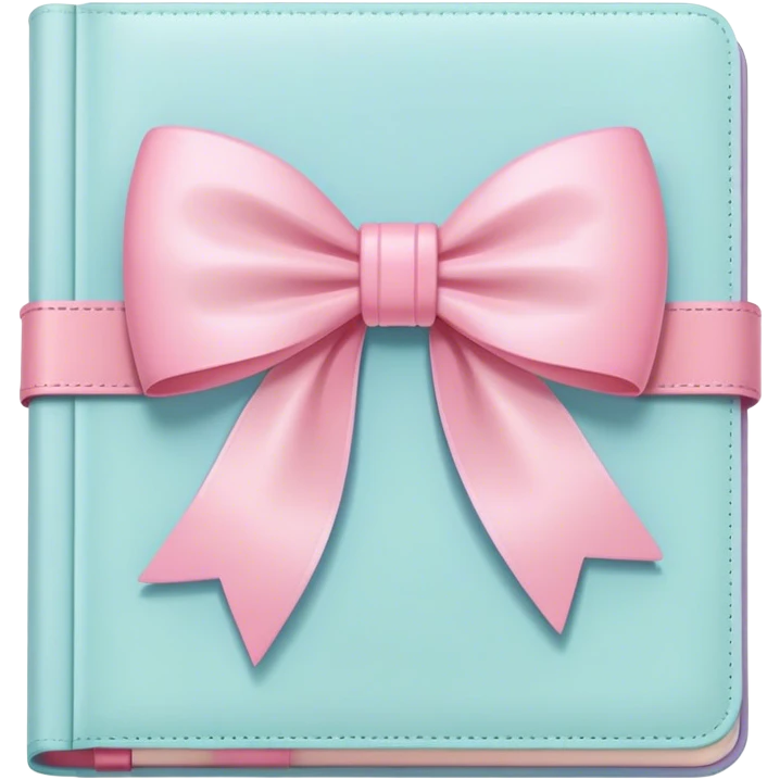 pastel journal with bow emoji